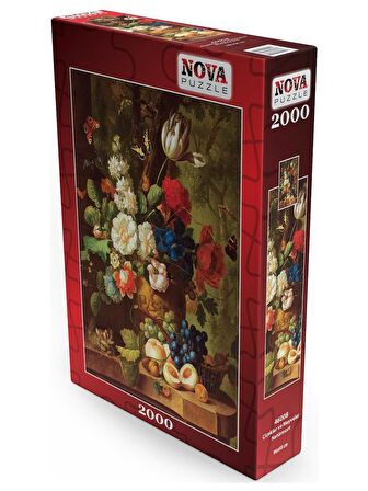 Nova Puzzle 2000 Parça Çiçekler ve Meyveler Natürmort