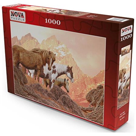 Nova Puzzle Vahşi Atlar 12+ Yaş Küçük Boy Puzzle 1000 Parça