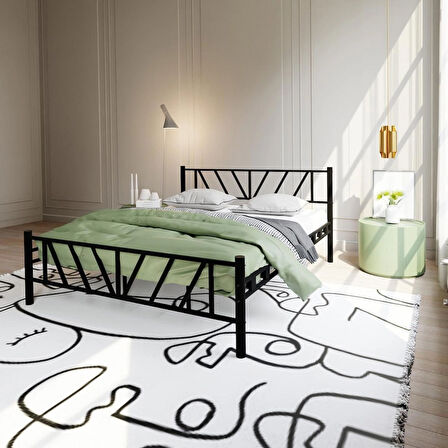 Gardenya Çift Kişilik Metal Karyola A Kalite, Ses Çıkarmaz ,Ölçülü Model Karyola