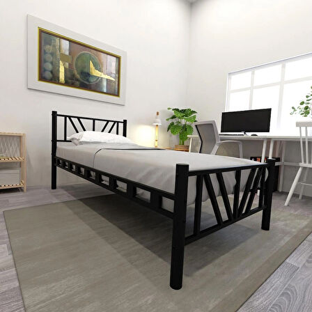 Gardenya Tek Kişilik Metal Karyola A Kalite, Ses Çıkarmaz ,Ölçülü Model Karyola