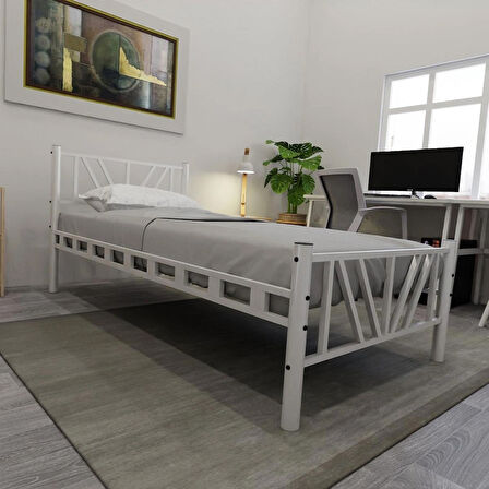 Gardenya Tek Kişilik Metal Karyola A Kalite, Ses Çıkarmaz ,Ölçülü Model Karyola