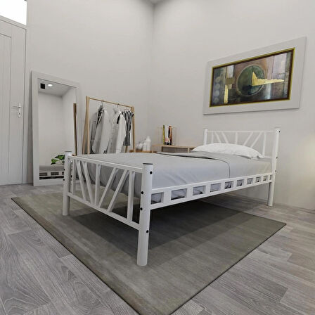 Gardenya Tek Kişilik Metal Karyola A Kalite, Ses Çıkarmaz ,Ölçülü Model Karyola