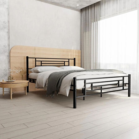 Manolya Çift Kişilik Metal Karyola A Kalite, Ses Çıkarmaz ,Ölçülü Model Karyola