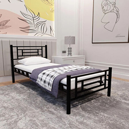 Manolya Tek Kişilik Metal Karyola A Kalite, Ses Çıkarmaz ,Ölçülü Model Karyola