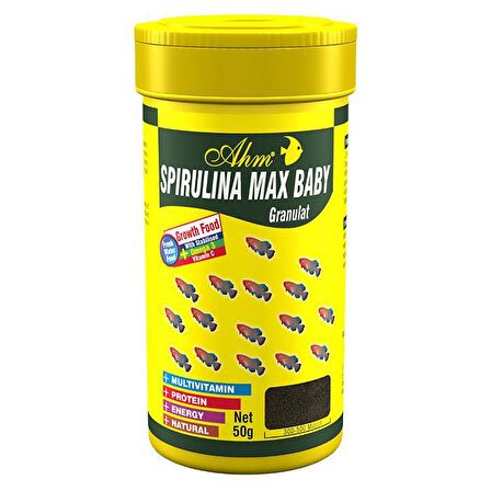 Ahm Marin Spirulina Max Baby Yavru Balık Yemi 100 ML