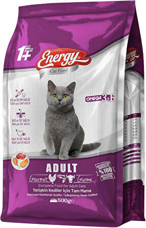 ENERGY YETİŞKİN KEDİ MAMASI GURME 500 GR