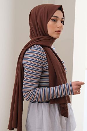 Afvente  Pamuk Cazz Şal Çikolata