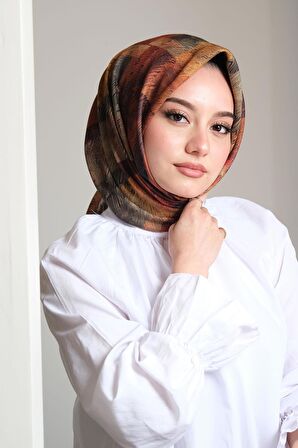 Afvente Desenli Pamuk Eşarp Çok Renkli23