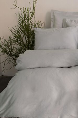 İssimo Home 210 TC Düz Pamuk Saten Çift Kişilik Nevresim Takımı