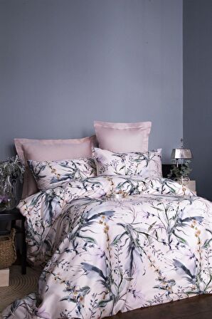 İssimo Home Coleus 210 TC Çiçekli Pamuk Saten Tek Kişilik Nevresim Takımı