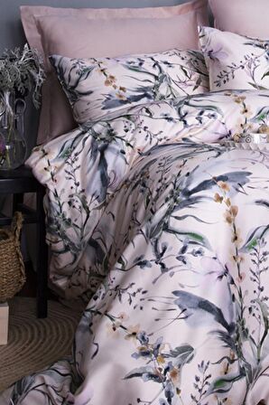 İssimo Home Coleus 210 TC Çiçekli Pamuk Saten Tek Kişilik Nevresim Takımı