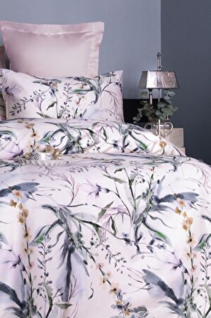 İssimo Home Coleus 210 TC Çiçekli Pamuk Saten Tek Kişilik Nevresim Takımı