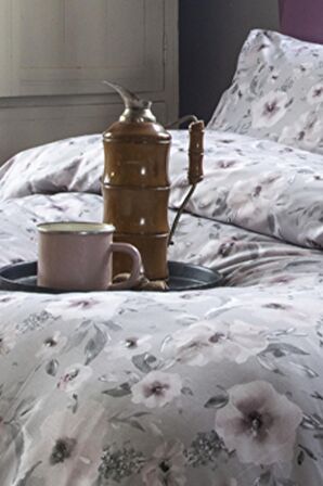 İssimo Home Florans 145 TC Çiçekli Ranforce Çift Kişilik Nevresim Takımı