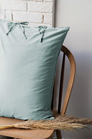Savanna Yıkanmış %100 Pamuk Poplin Mint King Size Nevresim Takımı