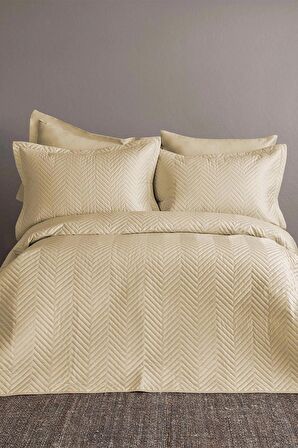 Simply Orchid Beige Pamuk Saten Nevresim Takımı King