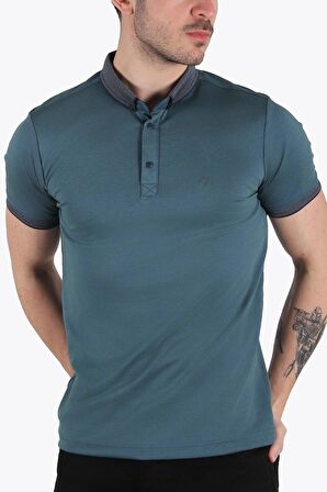 1694 Ayaklı Gömlek Yaka T-shirt