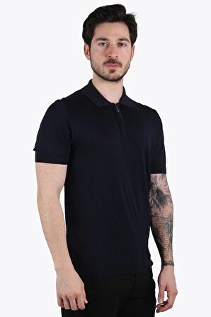 66510 Yarım Fermuarlı Polo Yaka Tshirt