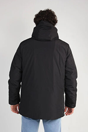 1014 İçi Parçalı Kapşonlu Mont