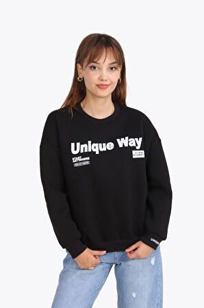 5938 Unigue Way Baskılı Sweat