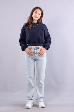 2705 Reglan Kol Altı Ribanalı Kısa Sweat