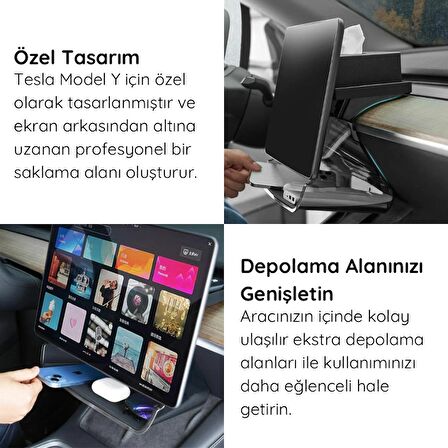 TESLA MODEL Y ÖN KONSOL EKRAN ALTI SAKLAMA KUTUSU