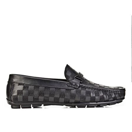 Cabani Erkek Örgü Detaylı Tokalı Loafer Bağcıksız 