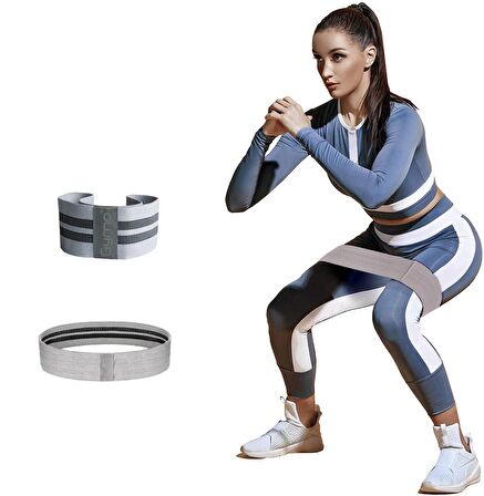 Gymo Hip Band Squat Egzersiz Kalça Direnç Bandı Gri Medium