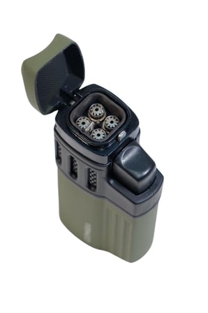 Cohiba 4 Torch Pürmüz Delicili Haki Siyah Metal Puro Çakmağı - TR9515