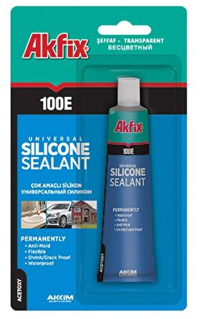 AKFİX 100E ŞEFFAF SİLİKON 50 ML