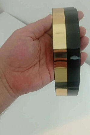 DUVAR ÇITASI KENDİNDEN YAPIŞKANLI 4 CM GOLD/SİYAH 1 RULO (10 MT)