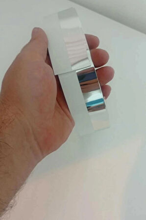 DUVAR ÇITASI KENDİNDEN YAPIŞKANLI 4  cm  GÜMÜŞ/BEYAZ 1 RULO (10 MT)