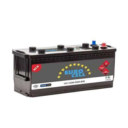 Aku Truck Aku 12v 135 Ah D4a (513×189×223) Tirnaklı - Eurocell 8699358510075