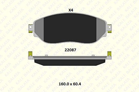 Renault On Fren Balatası Trafıc III 14>vivaro 2014> - Kale B 22087 182 04 Ans