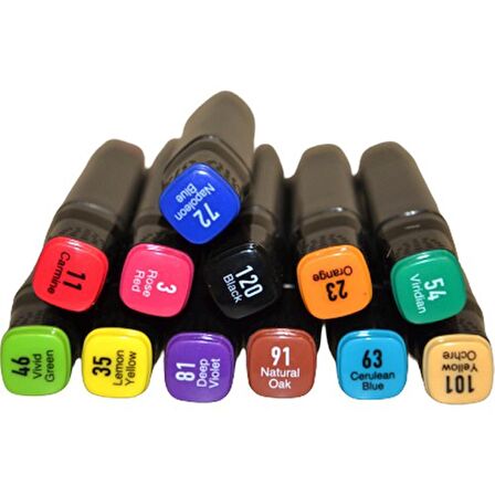 Delrey Twin Marker Çift Uçlu Marker Seti 12 Renk