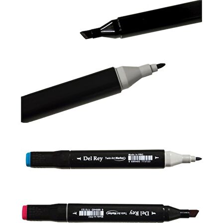 Delrey Twin Marker Çift Uçlu Marker Seti 12 Renk