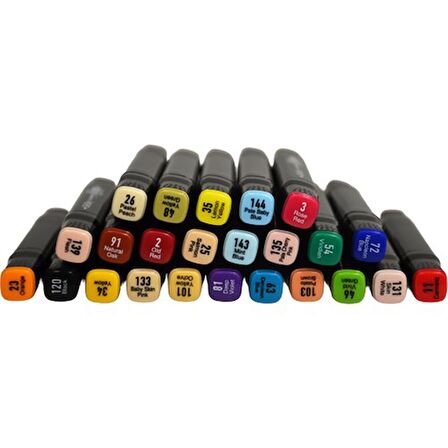 Delrey Twin Marker Çift Uçlu Marker Seti 24 Renk