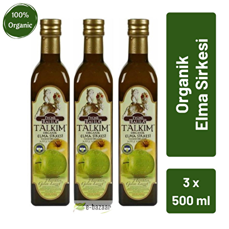 Ralila Organik Talkım Elma Sirkesi 500ml - 3'lü Paket