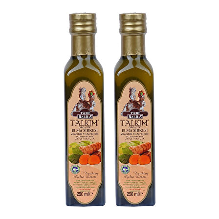 Ralila Talkım Zencefilli Ve Zerdeçallı Organik Elma Sirkesi 250 ml x 2 Adet