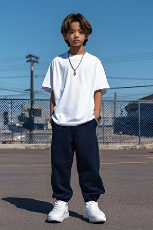 Beyaz Çocuk T-shirt Unisex | %100 Pamuk |