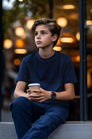 İndigo Çocuk T-shirt Unisex | %100 Pamuk |