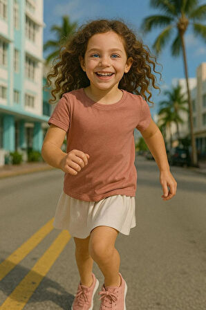 Mercan Çocuk T-shirt Unisex | %100 Pamuk |