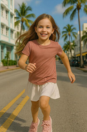 Mercan Çocuk T-shirt Unisex | %100 Pamuk |