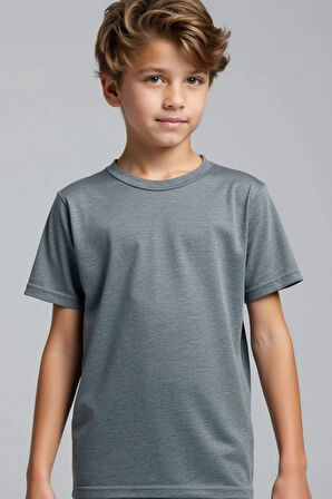 Boyama Gri Çocuk T-shirt Unisex | %100 Pamuk |