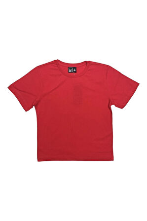 Kırmızı Çocuk T-shirt Unisex | %100 Pamuk |