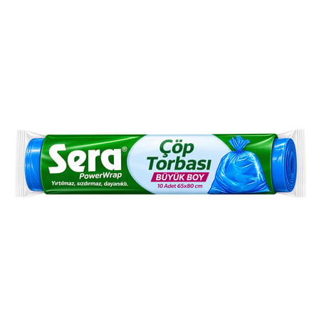 Sera Çöp Torbası Büyük Boy 10 Lu (65X80 Cm) X 10 Adet