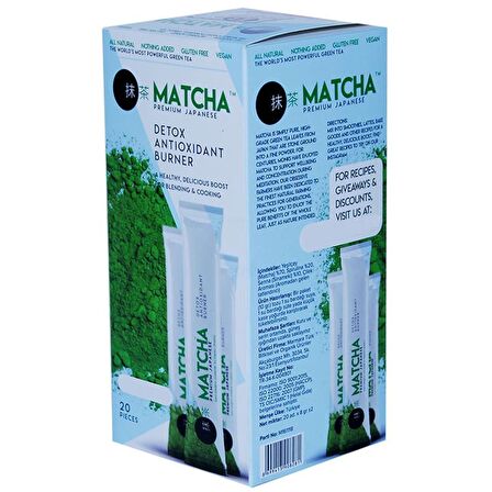 Matcha Organik Bardak Poşet Yeşil Çay 20'li 