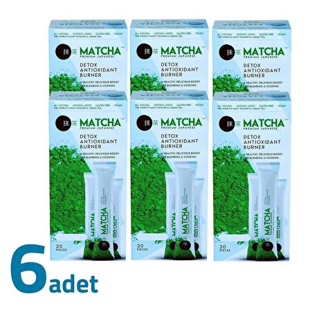 Matcha Premium Japanese Maça Çayı Orijinal Bandrollu 20Ad X 6Kutu