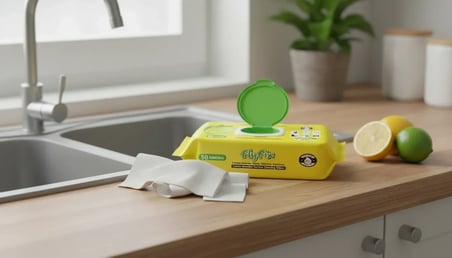 Flyfix Limon Kokulu Yüzey Temizlik Havlusu 12’li Paket