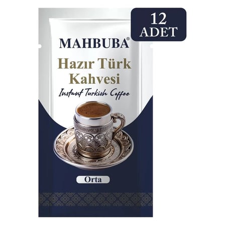Mahbuba Orta Şekerli Hazır Türk Kahvesi 12x8gr