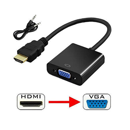 Concord C-554 | HDMI To VGA + aux Dönüştürücü Kablosu